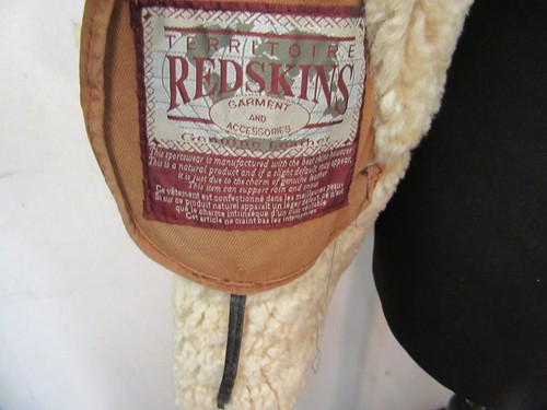 VINTAGE REDSKINS MOTORCYCLE B-3 SHEEPSKIN LEATHER FLYING JACKET SIZE XL - Picture 21 of 24