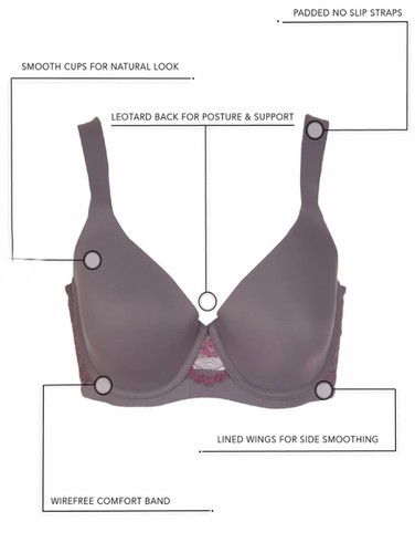 Leading Lady Brigitte Lace 5215 Seamless No Wire Bra - 50DDD - Picture 6 of 8