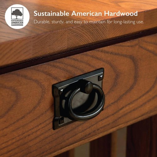 Mission Impeccable 17 in. W x 25 in. D Medium Oak Rectangle Wood End/Side Table - Picture 8 of 12