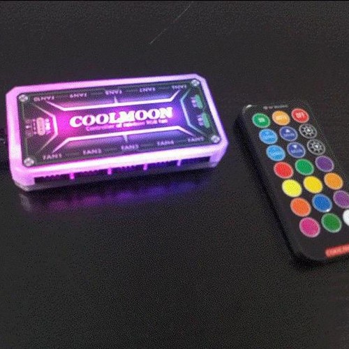 Adjustable RGB Light Fan Controller Remote Control Computer Case Hub Adapter Kit - Afbeelding 12 van 12