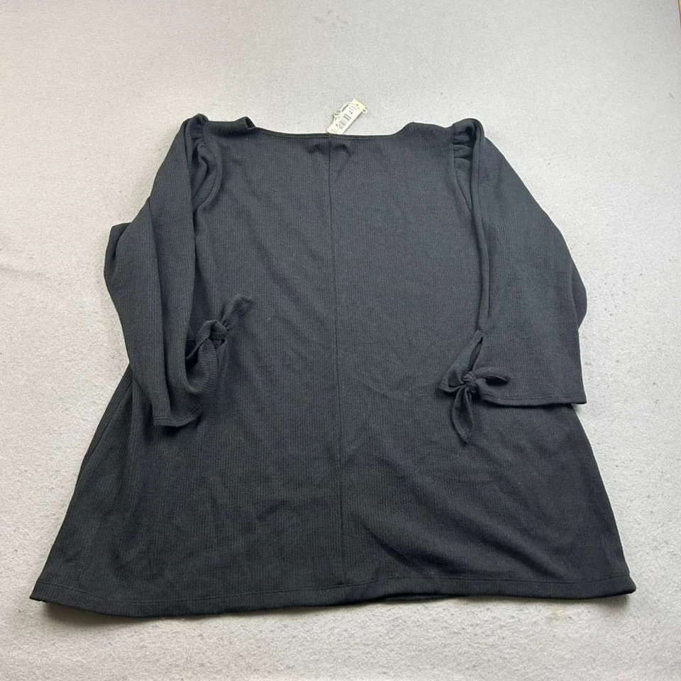 Suéter Max Studio Mujer 1X Negro Puff Mangas 3/4 Pullover Ligero Nuevo con Etiquetas Foto 4 de 4