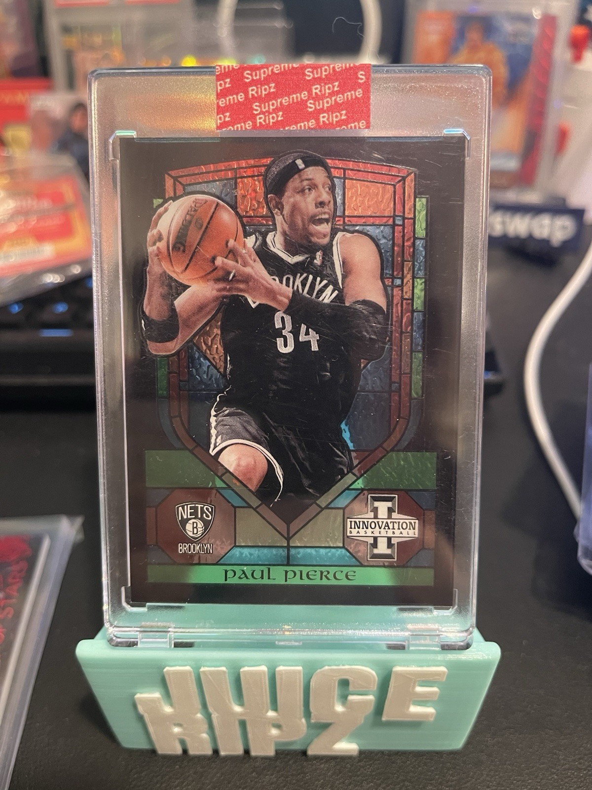 Paul Pierce 2013-14 Panini Innovation Stained Glass Green #33 Brooklyn Nets SSP