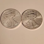 American Silver Eagle Coins, Lot of 2 - 1oz .999 Fine Silver Coins from 2015