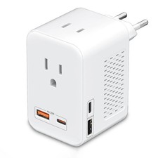 220V to 110V Voltage Conversion Plug Adapter for Traveling from USA to Europe...