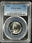 1944  25C Washington Quarter Dollar PCGS MS65   80476701