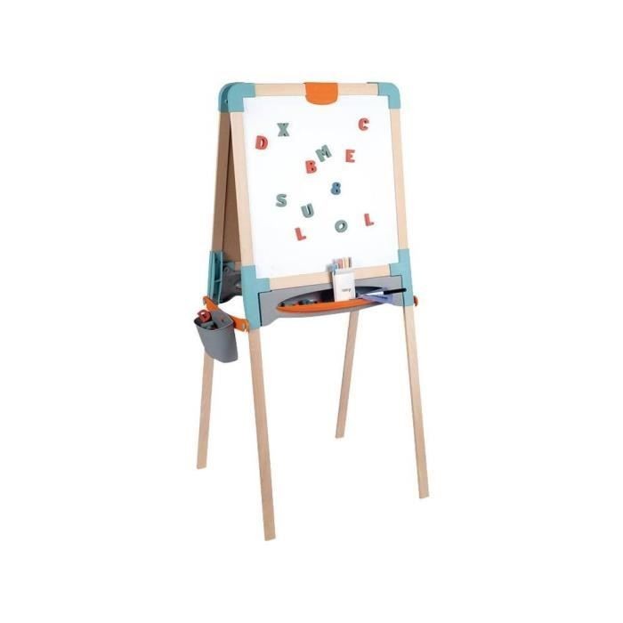 Tableau en bois Smoby double face pour jouer a l'ecole dans la chambre des enfants
