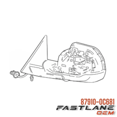 2023-2025 TOYOTA SEQUOIA RIGHT MIRROR ASSEMBLY NEW OEM 87910-0C681