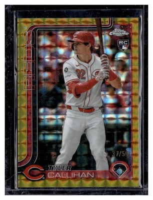 Tyler Callihan RC #USC156 2025 Topps Chrome Gold Refractors Cincinnati Reds #/50