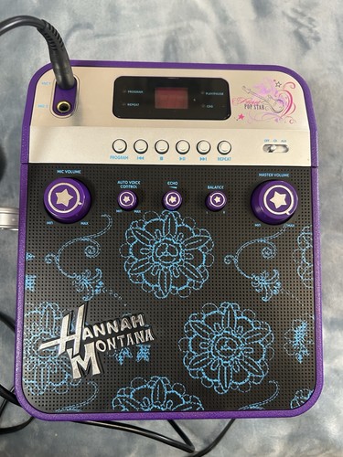 Hannah Montana Disney Concert Karaoke CD Player HM900K Tested Works Pre-owned