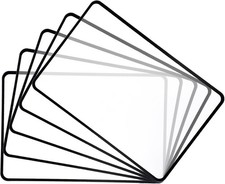 5PCS Full Page Magnifying Glass for Reading, 3X Lightweight Flat Clear, Black