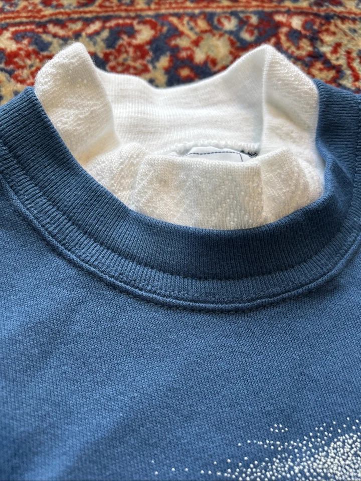 Sudadera De Colección Morning Sun Para Mujer XL Azul Gatos Cardenal Invierno Hecha en EE. UU. 90s Foto 4 de 4