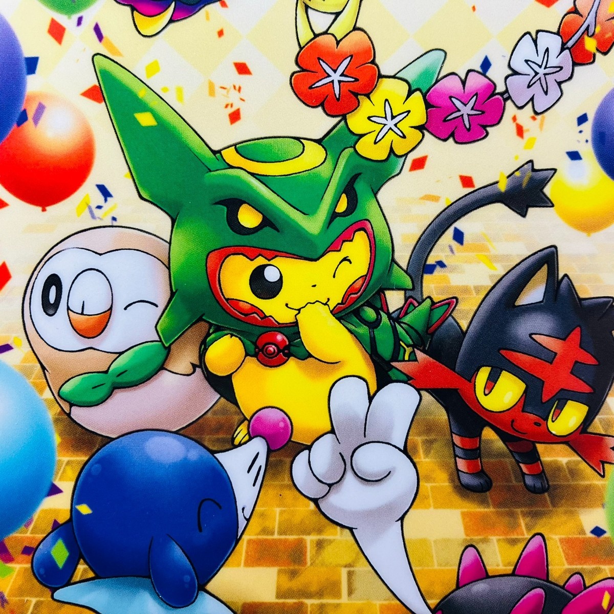 NM-) Pikachu Rayquaza Poncho Pokemon Center 1st Anniversary