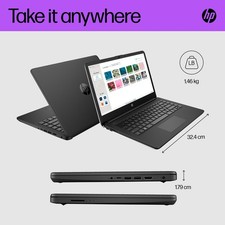 HP Laptop 14 Zoll 14s-dq0007na Intel Celeron N4120 4GB RAM 64GB eMMC schwarz – Bild 4