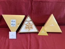 2016 Swarovski Limited SCS Gold Christmas snowflake ornament NIB #5222349