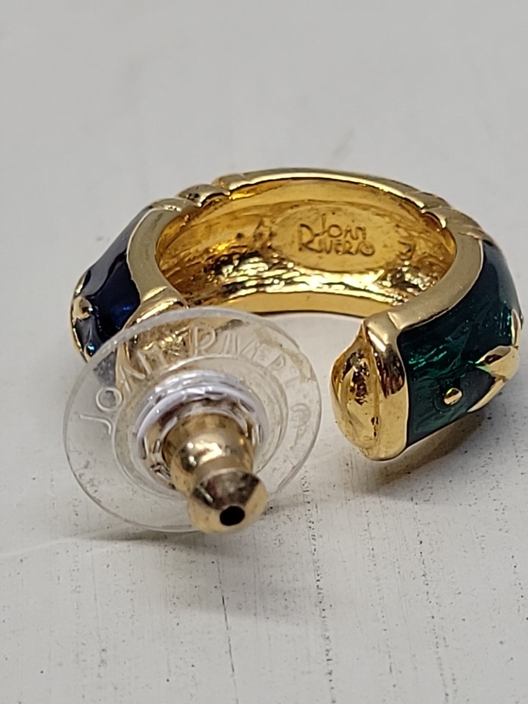 Joan Rivers X Pattern Enamel Link Braclets & Earr… - image 9