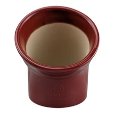 Emile Henry Ceramic Salt Pig Clay Pottery Glazed Red Burgundy France-EUC