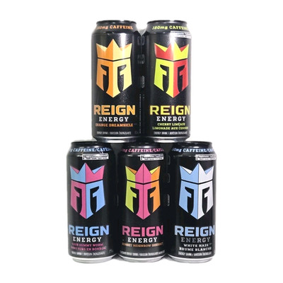 Reign Energy 473ml Lot Of 5 Empty Cans Bilingual Canada