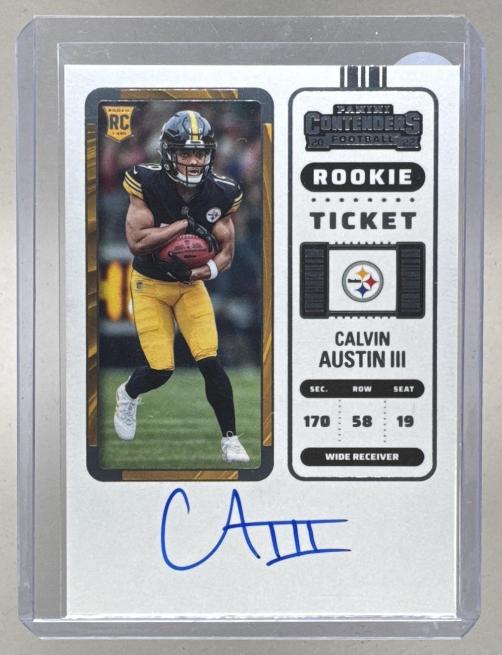 Calvin Austin Panini Contenders #107 Autograph