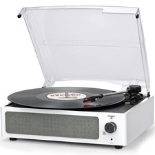 Vinyl Record Player with Speakers Vintage Turntable for Vinyls Records, Belt-...