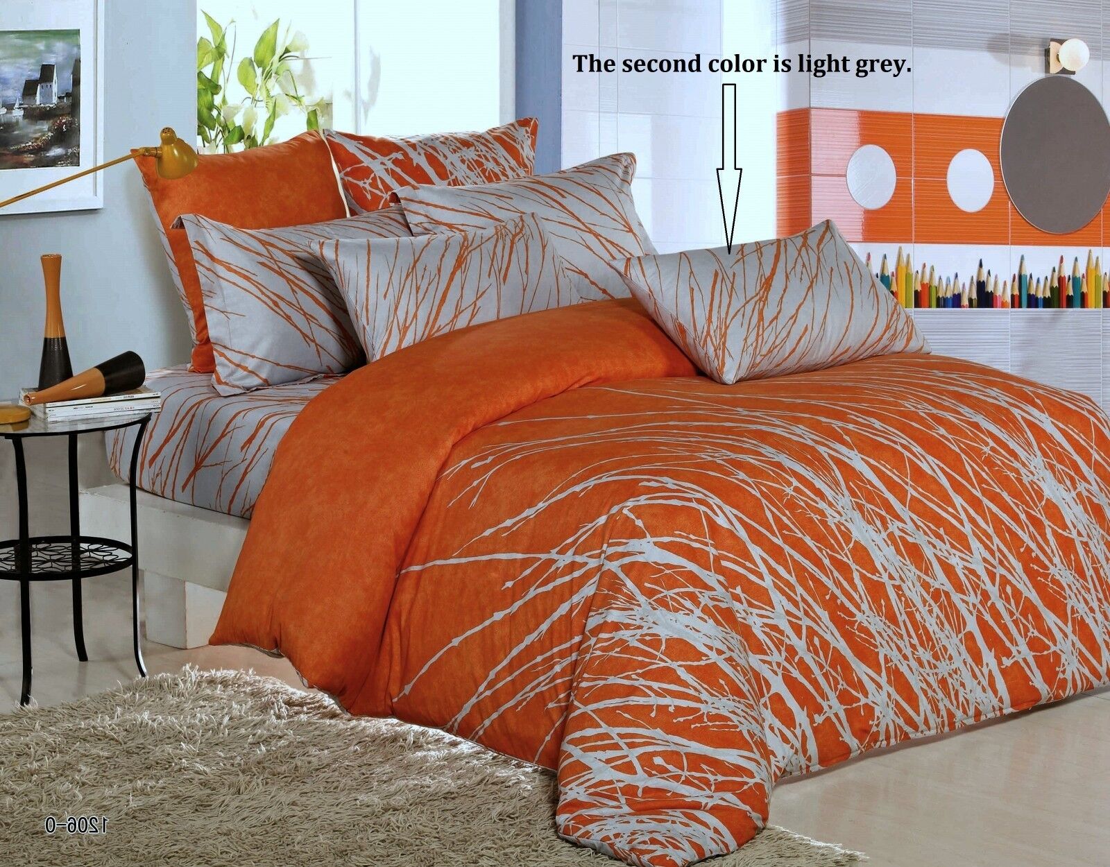 Orange Tree Cotton Bedding Set Duvet Cover Set Or Comforter Or