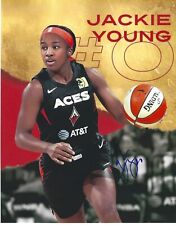 JACKIE YOUNG Signed 8 x 10 Photo WNBA Basketball LAS VEGAS ACES Free Shipping