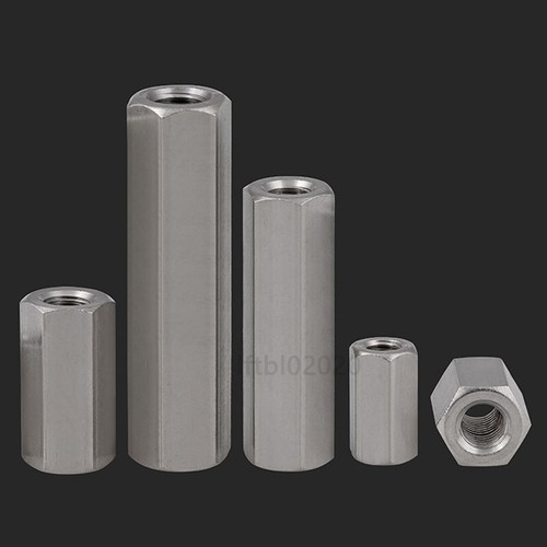 M4 M5 M6 HIGH HEX CONNECTION NUTS HEXAGON CONNECTOR ROD BAR STUD LONG NUT A2 SS - Picture 4 of 4