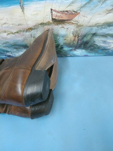 VINTAGE MENS BROWN LEATHER WESTERN COWBOY BOOT SZ 8 D 5650 - Picture 11 of 11