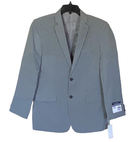 New NAUTICA Size 18R Big Boys Formal 2PC Gray Heather Poplin Suit $140 - Picture 11 of 16