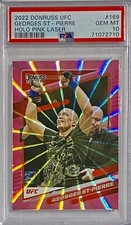 2022 Panini Donruss UFC Georges St-Pierre Holo Pink Laser #169 PSA 10 Gem Mint