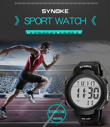 Reloj de pulsera digital militar para hombre con retroiluminación deportivo cara grande impermeable regalo - Imagen 7 de 27