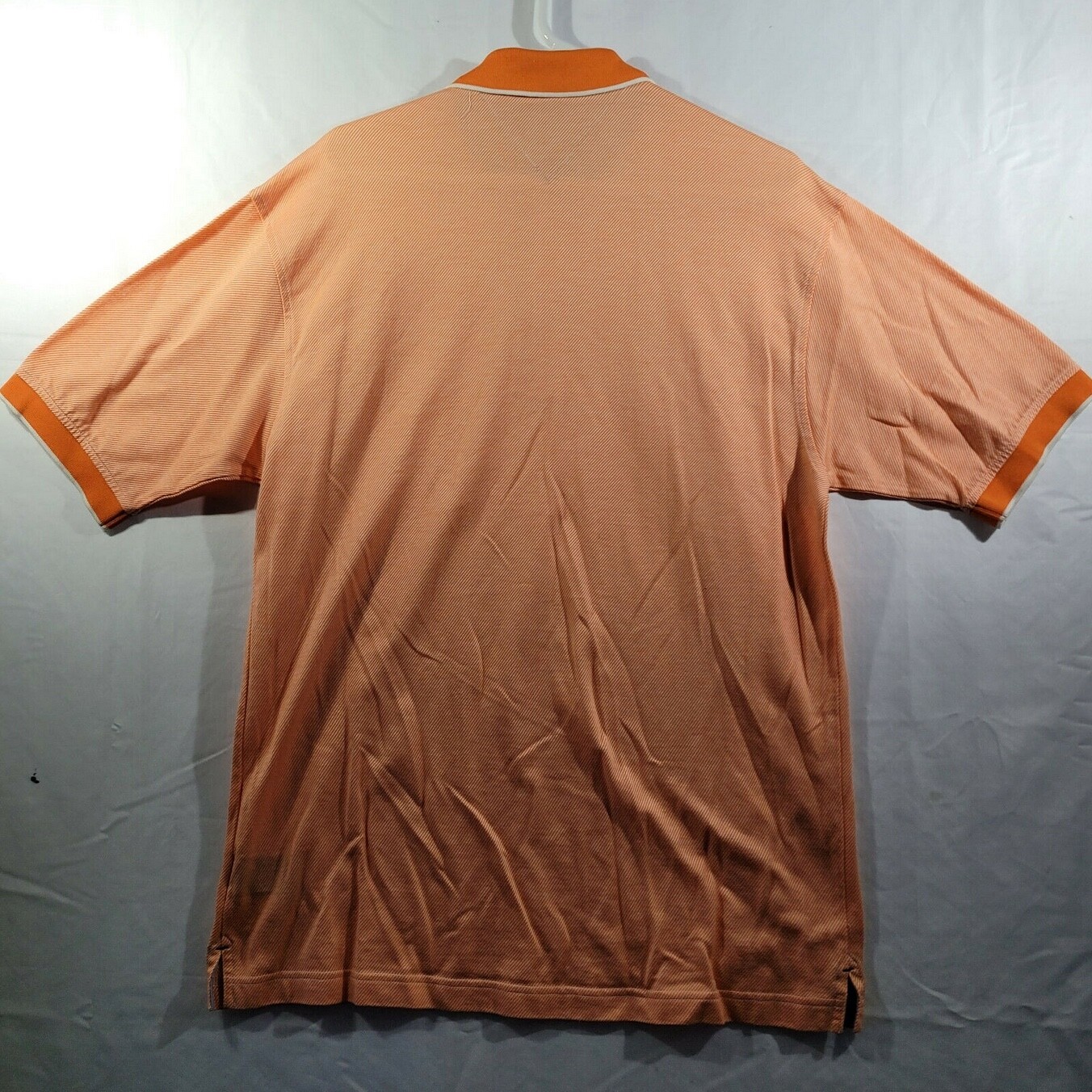 Tommy Hilfiger Men's M Solid Orange Mercerized Cotton Mesh Polo Shirt thumbnail 8