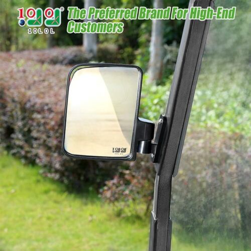 10L0L Golf Cart Side Mirrors, Rear View Mirror for Yamaha Club Car EZGO, 1 Pair - Picture 2 of 10