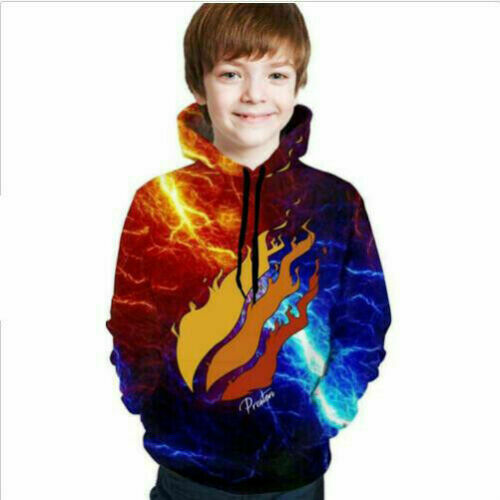 Kids Boys Prestonplayz Flame Hoodies Pullover Jumper Game Hooded  Sweathershirt | eBay