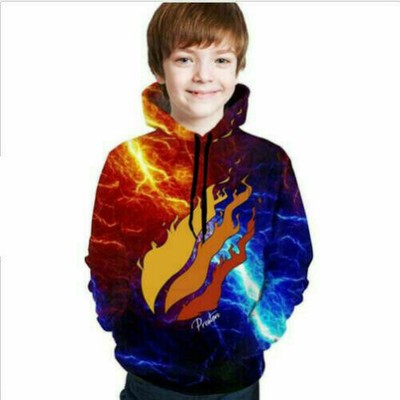 Kids Boys Prestonplayz Flame Hoodies Pullover Jumper Game Hooded  Sweathershirt | eBay