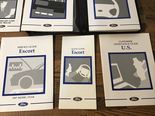 1997 Ford Escort Owner's Manual Guide Book Set With Case - Picture 3 of 4