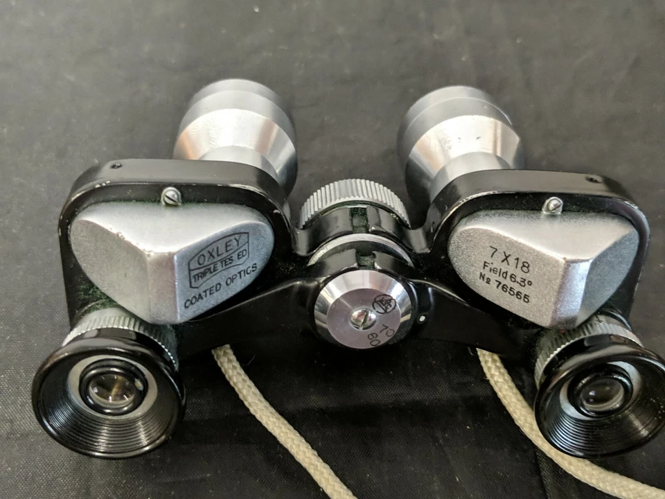 Vintage Oxley triple tested Binoculars coated optics 7x18 field 6.3° perfect - Image 2 of 4