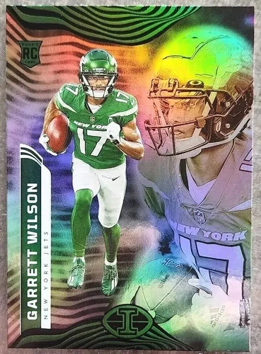 2022 GARRETT WILSON RC Panini Illusions Rookie Jets Offensive / ROY Green 