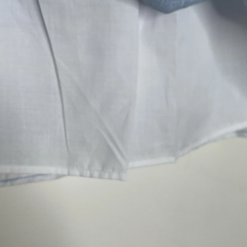 Женская мини-юбка Cynthia Rowley в полоску из льна сине-белая с 14 трапециевидными карманами - Изображение 4 из 4