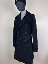 Polo Ralph Lauren Vintage Double Breasted Coat Tranch Blue Women's Size S