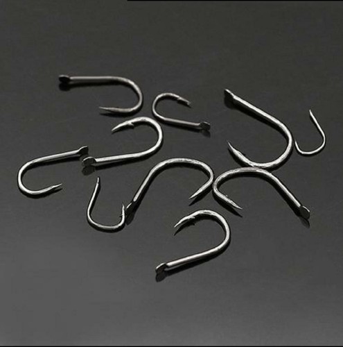 Fishing Hooks Barbed tungsten steel hook Fishing Hook With Box Black 50 Pieces - Picture 7 of 9