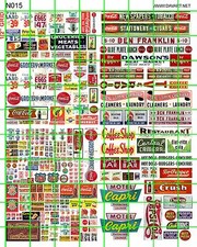 N015 DAVE'S DECALS N SCALE MARKET GROCERY STORE SIGNAGE WINDOW PRICES HEADER