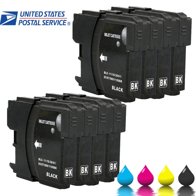 8PK Black LC61XL Ink Cartridges for Brother MFCJ615W MFC290C 257CW