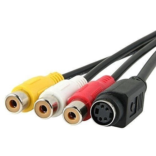 2X VGA to S-Video 3 RCA AV TV Out Cable Adapter Converter PC Computer Laptop NEW - Image 2 of 2
