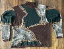 Vintage large mens jones new york sport multicolor Ugly Knit Pullover Sweater