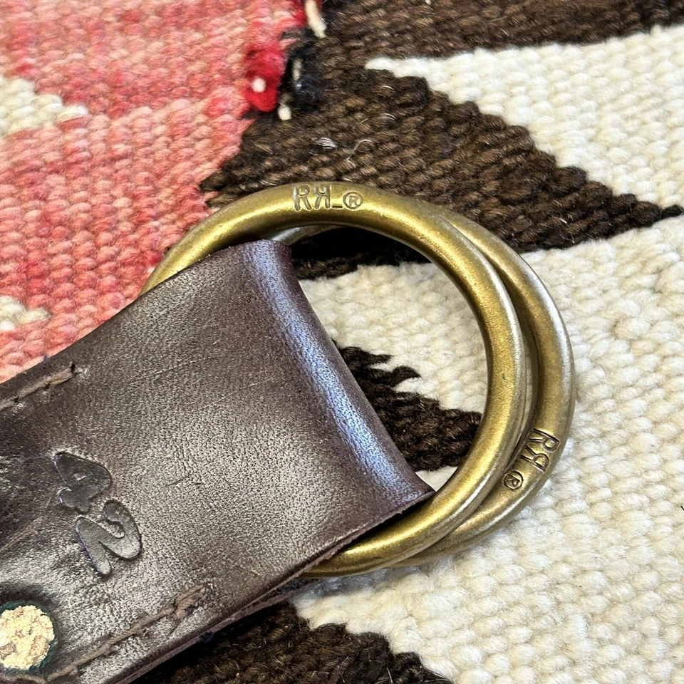 Cinturón RRL Doble RL Tejido Algodón Bordado Talla 42 Foto 4 de 4