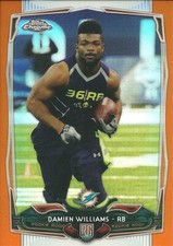Damien Williams 2014 Topps Chrome Rookie Orange Refractor #220 RC SP Dolphins