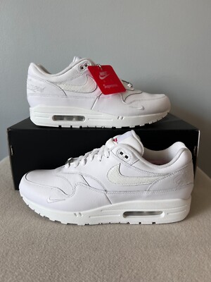 Supreme Nike Air Max 1 '87 SP - Size 9 - White - HF8813-100