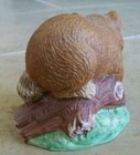 Vintage Porcelain Raccoon on Log and Leaves Figurine  — photo 3
