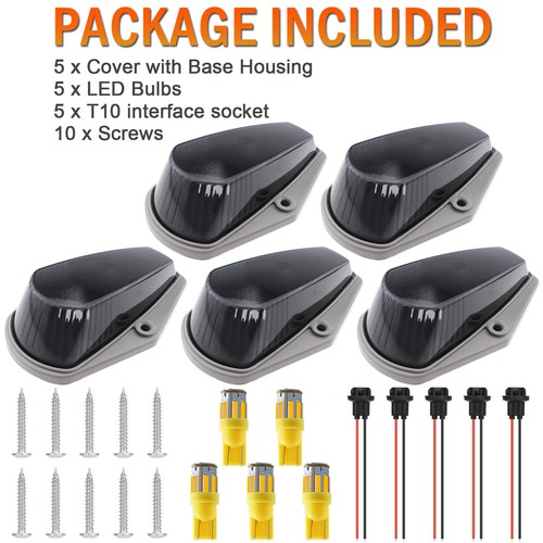 Amber/Smoke Roof Top Cab Marker Lights for Ford F-250 F-350 Pickup 1975-1995 - Picture 46 of 108
