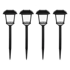 Terrace Park 10 Lumen Black LED Weather Resistant Outdoor Solar Path Light with